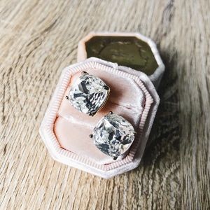 Cushion Cut Gemstone Studs